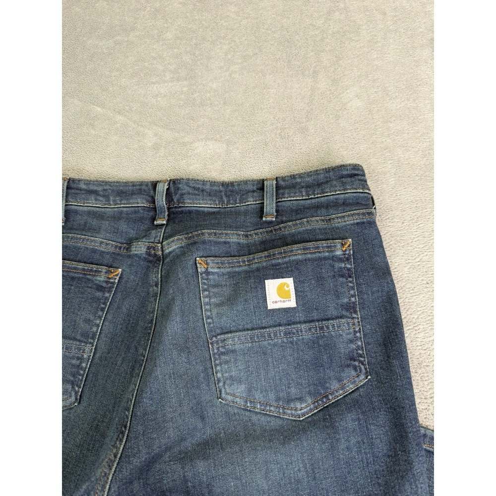 Carhartt Rugged Flex Slim Fit Tapered Jeans Women's Size 14 Blue Workwear - Picture 6 of 11